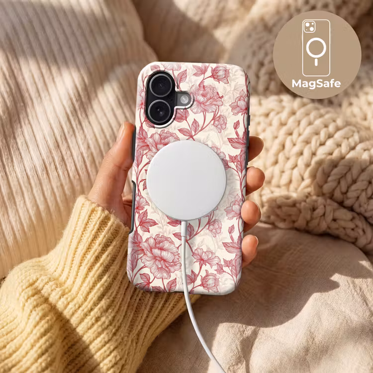 Telefoonhoesje Toughcase - Pioenrozen - Modern - Rood — 8