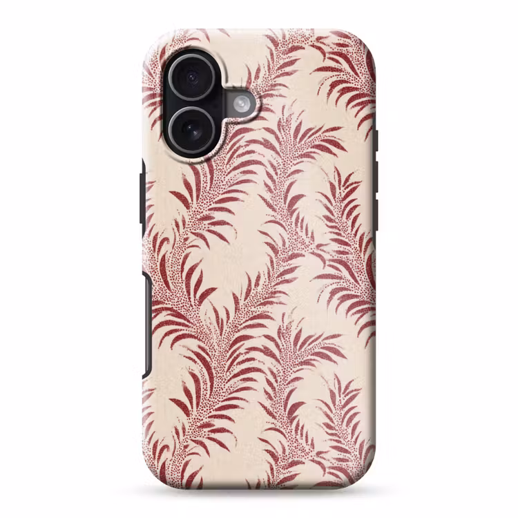 Telefoonhoesje Toughcase - Bladeren - Linnen - Rood — 1