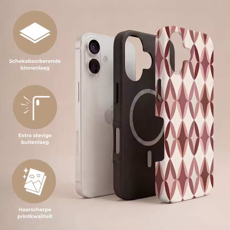 Telefoonhoesje Toughcase - Ovaal - Textuur - Roze — 3