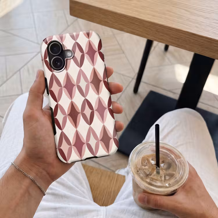 Telefoonhoesje Toughcase - Ovaal - Textuur - Roze — 4
