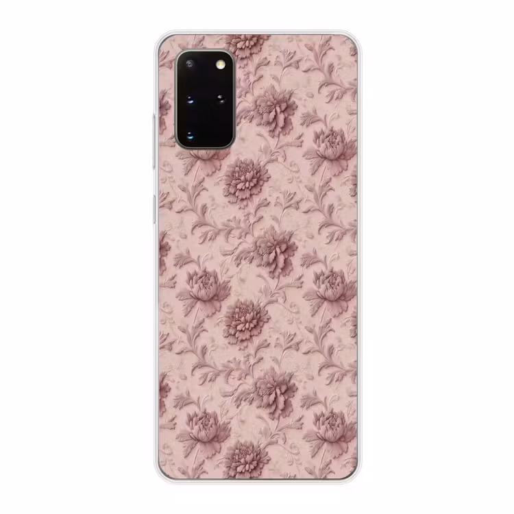 Telefoonhoesje - Reliëf - Pioenrozen - Roze — 1