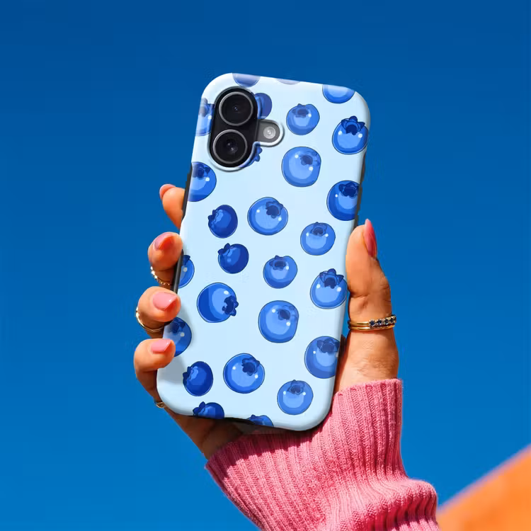 Telefoonhoesje Toughcase - Bessen - Modern - Blauw — 2
