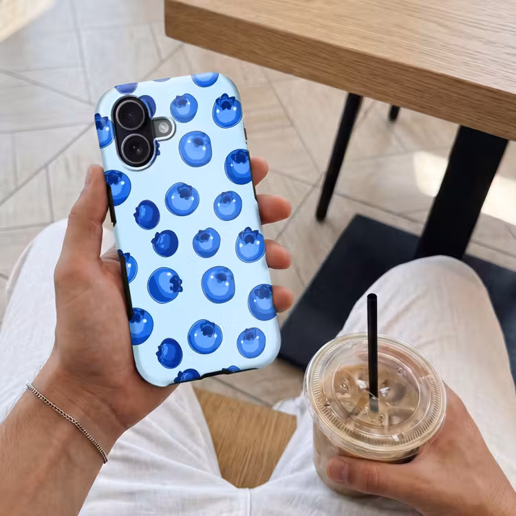 Telefoonhoesje Toughcase - Bessen - Modern - Blauw — 4