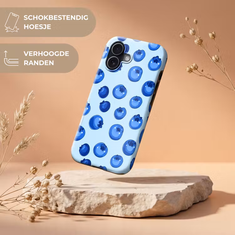 Telefoonhoesje Toughcase - Bessen - Modern - Blauw — 5
