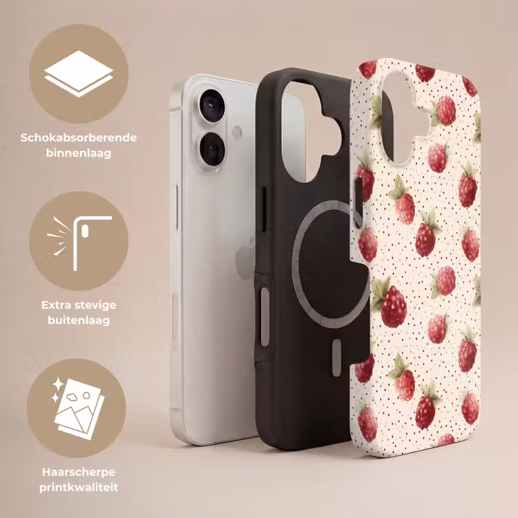 Telefoonhoesje Toughcase - Framboos - Stippen - Rood — 3