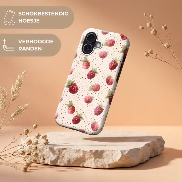 Telefoonhoesje Toughcase - Framboos - Stippen - Rood — 5