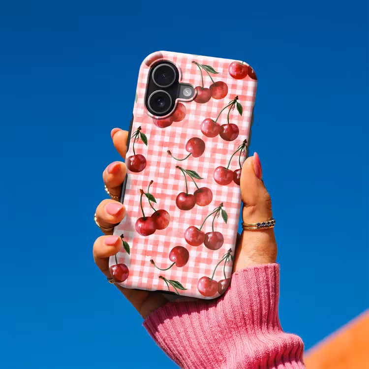 Telefoonhoesje Toughcase - Kersen - Blokken - Rood — 2