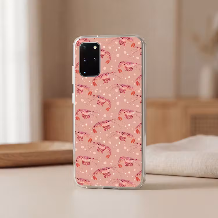 Telefoonhoesje - Garnalen - Stippen - Roze — 3