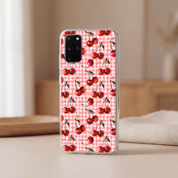 Telefoonhoesje - Kersen - Blokken - Rood — 3