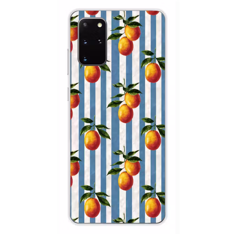 Telefoonhoesje - Strepen - Citroen - Blauw — 4