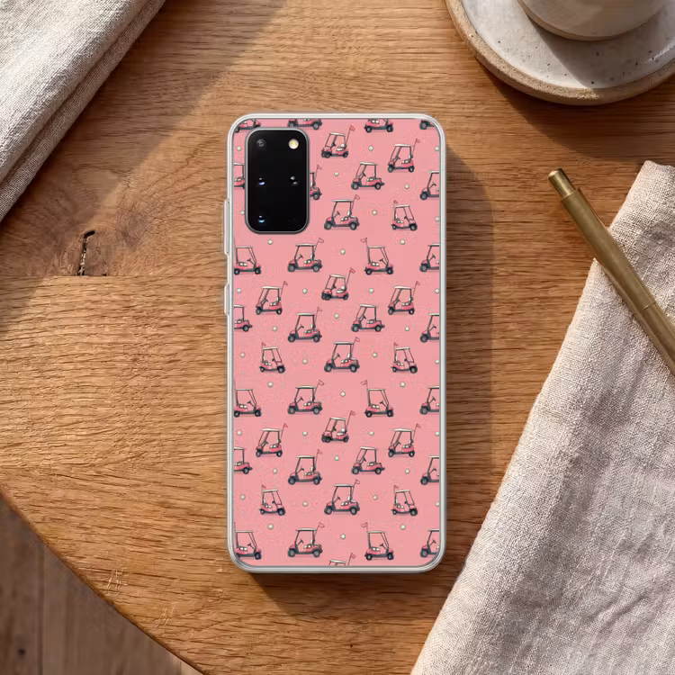 Telefoonhoesje - Golfkar - Retro - Roze — 2