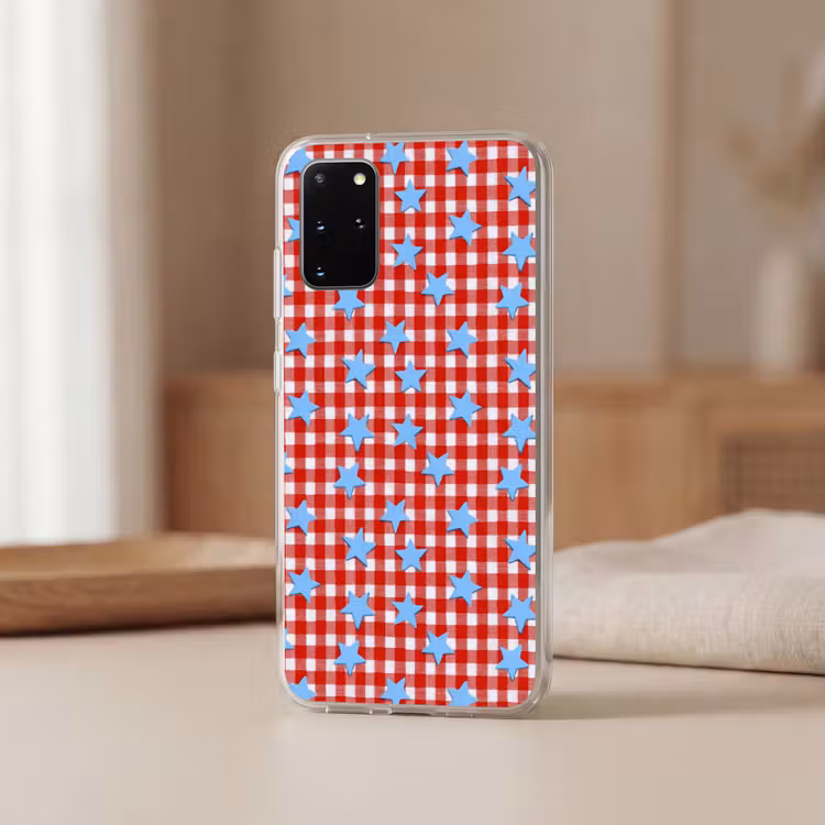 Telefoonhoesje - Ruit - Sterren - Rood — 3