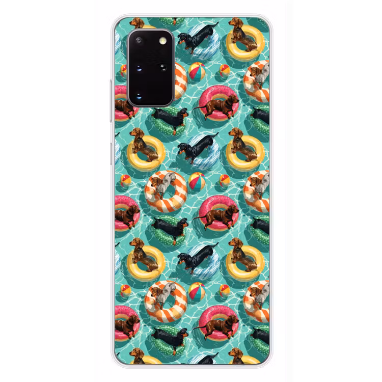 Telefoonhoesje - Teckels - Zwembad - Kleurrijk — 4