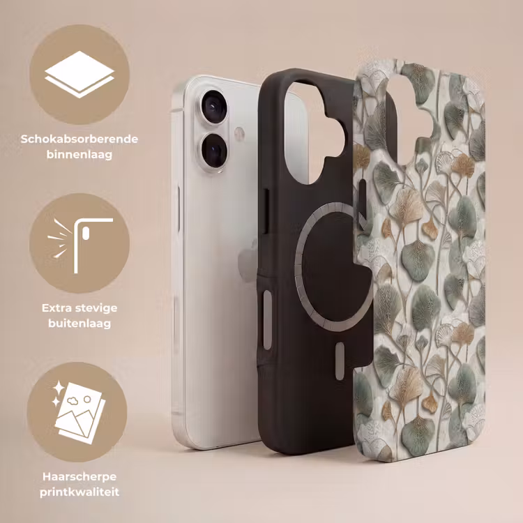 Telefoonhoesje Toughcase - Elegant - Bladeren - Groen — 3