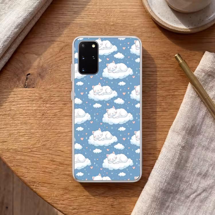 Telefoonhoesje - Kitten - Wolken - Blauw — 2