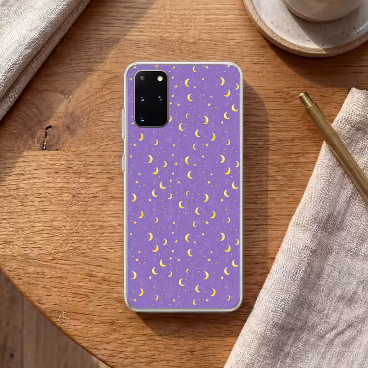 Telefoonhoesje - Manen - Sterren - Paars — 2