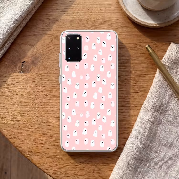 Telefoonhoesje - Spookjes - Patroon - Roze — 2