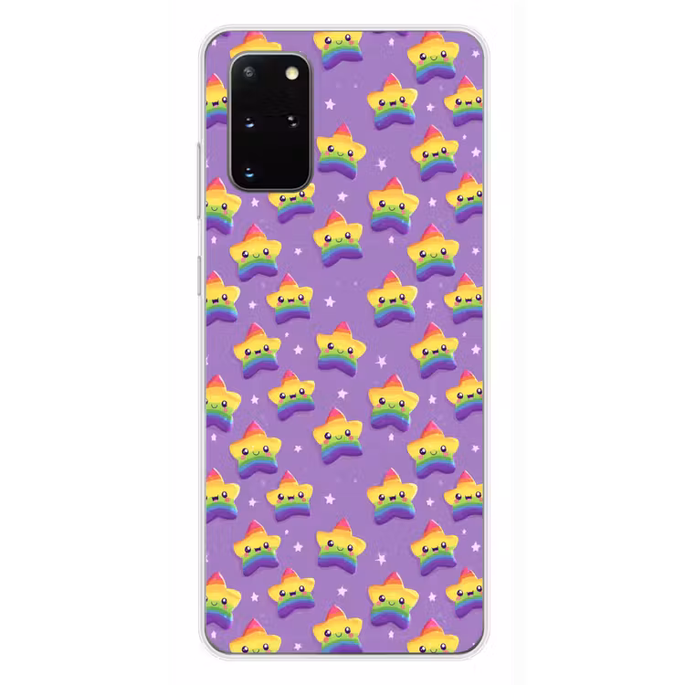 Telefoonhoesje - Sterren - Regenboog - Paars — 4