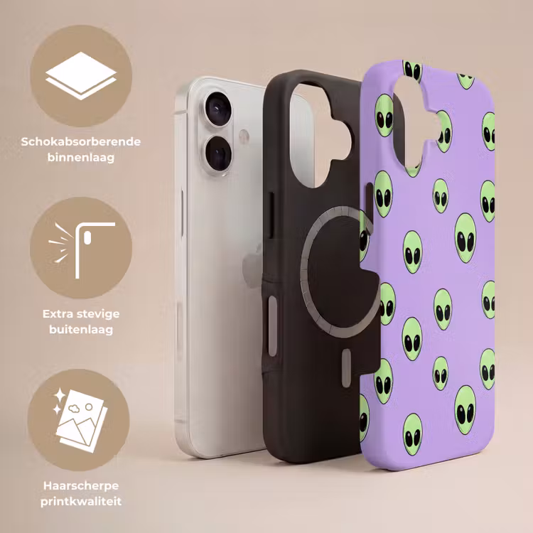 Telefoonhoesje Toughcase - Alien - Retro - Lila — 3