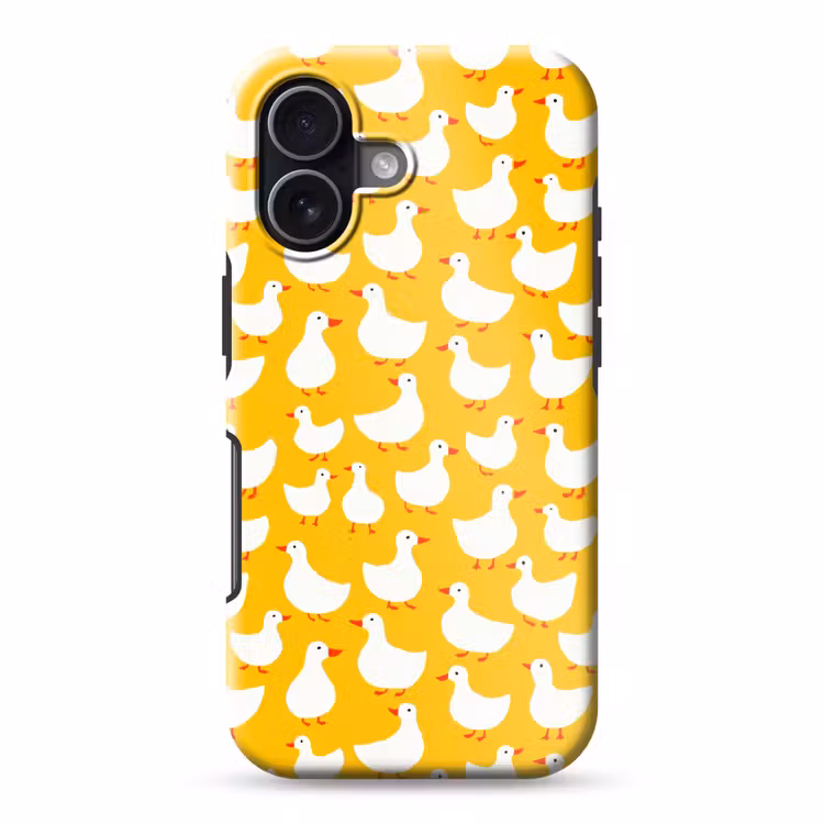 Telefoonhoesje Toughcase - Eendjes - Patroon - Geel — 1