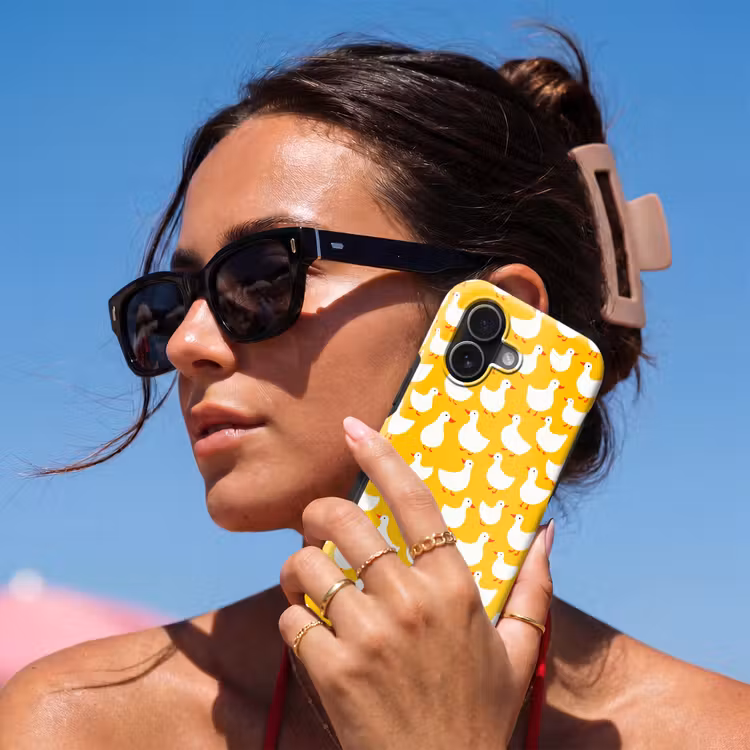 Telefoonhoesje Toughcase - Eendjes - Patroon - Geel — 6