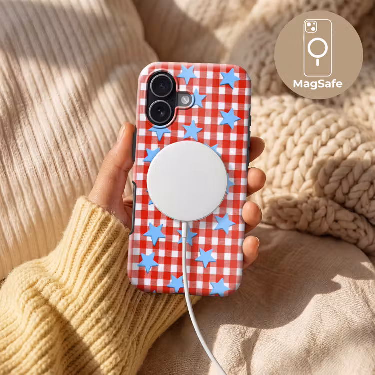 Telefoonhoesje Toughcase - Ruit - Sterren - Rood — 8
