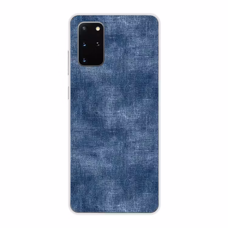 Telefoonhoesje - Linnen - Textuur - Patroon - Denim - Rustiek — 1