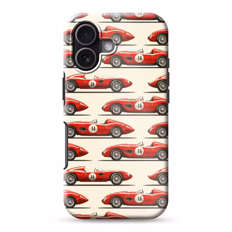 Telefoonhoesje Toughcase - Raceauto - Retro - Rood — 1