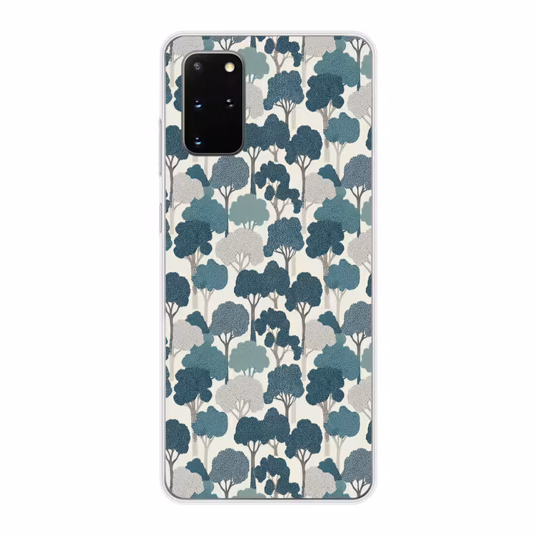 Telefoonhoesje - Modern - Bomen - Bos - Patroon - Blauw — 1