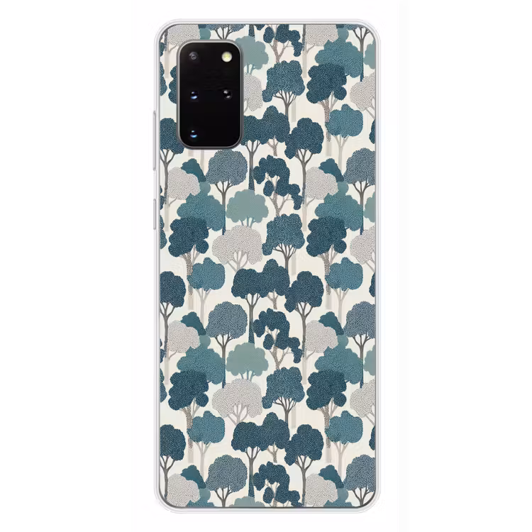 Telefoonhoesje - Modern - Bomen - Bos - Patroon - Blauw — 4