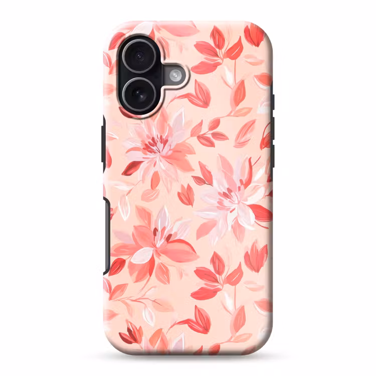 Telefoonhoesje Toughcase - Botanisch - Bloemen - Rood — 1
