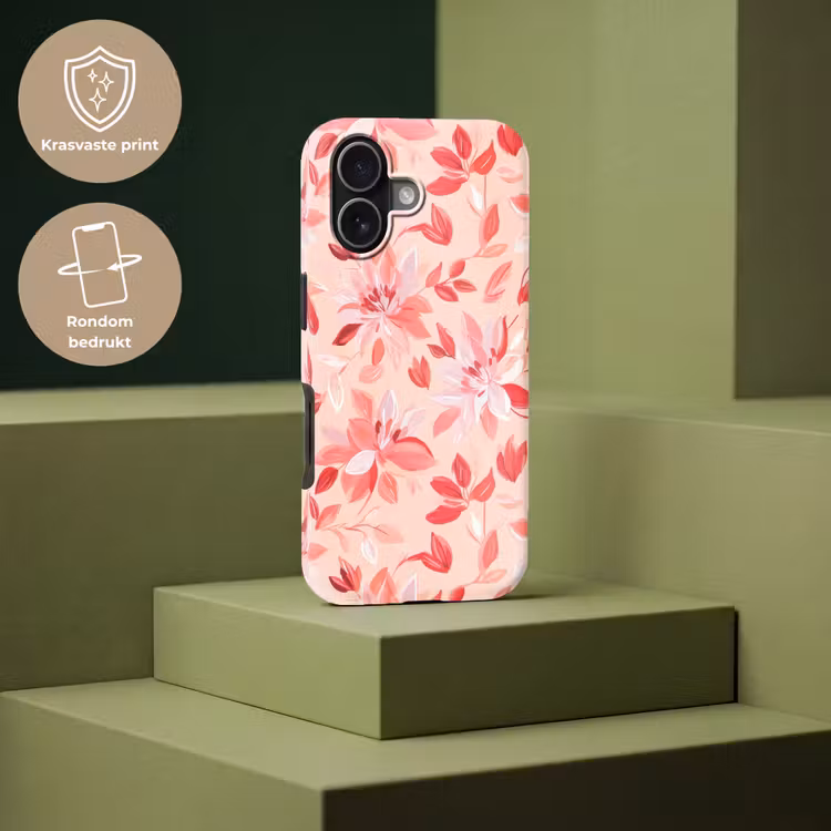 Telefoonhoesje Toughcase - Botanisch - Bloemen - Rood — 7