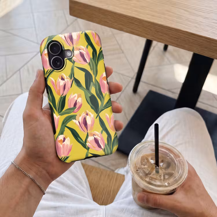 Telefoonhoesje Toughcase - Tulpen - Botanisch - Geel — 4