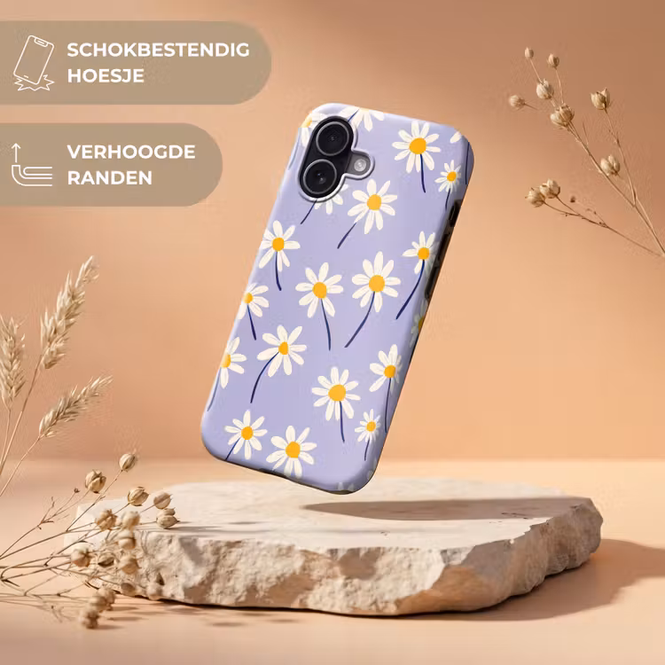 Telefoonhoesje Toughcase - Modern - Madelief - Paars — 5