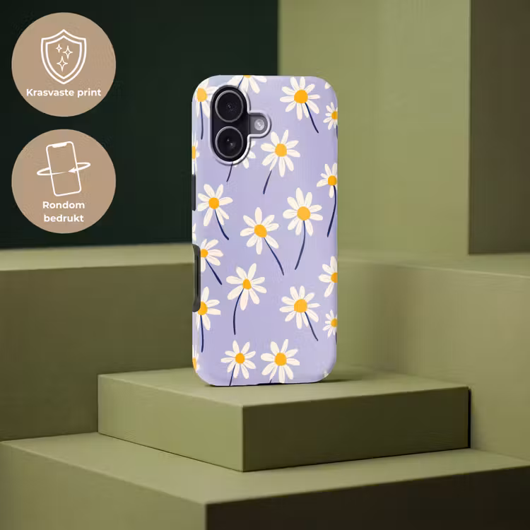 Telefoonhoesje Toughcase - Modern - Madelief - Paars — 7