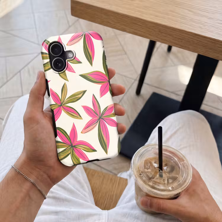 Telefoonhoesje Toughcase - Tropisch - Bloem - Roze — 4