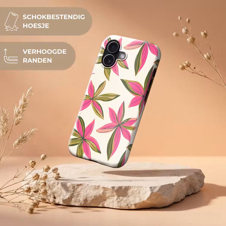 Telefoonhoesje Toughcase - Tropisch - Bloem - Roze — 5