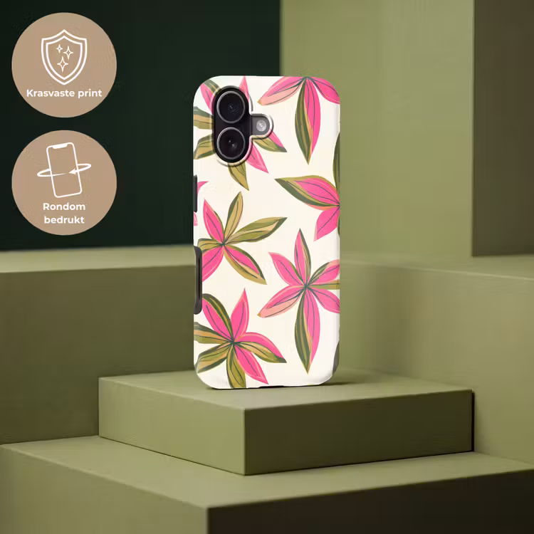 Telefoonhoesje Toughcase - Tropisch - Bloem - Roze — 7