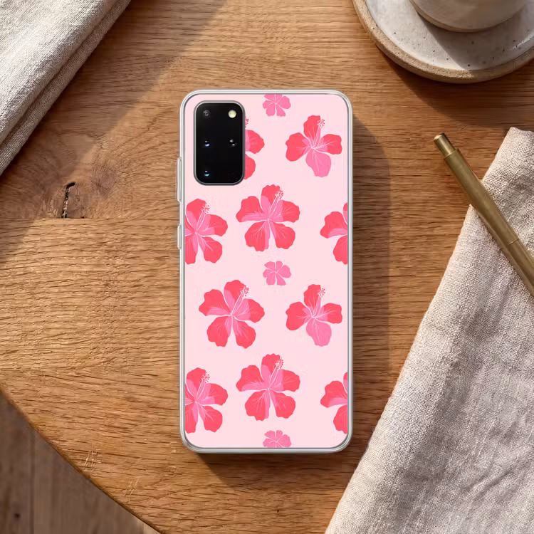 Telefoonhoesje - Hibiscus - Bloemen - Roze — 2