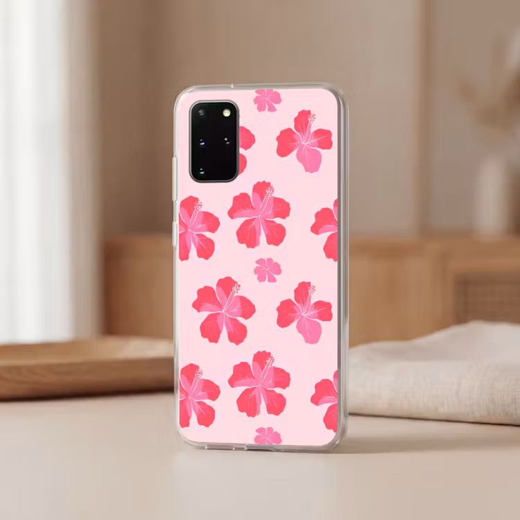 Telefoonhoesje - Hibiscus - Bloemen - Roze — 3
