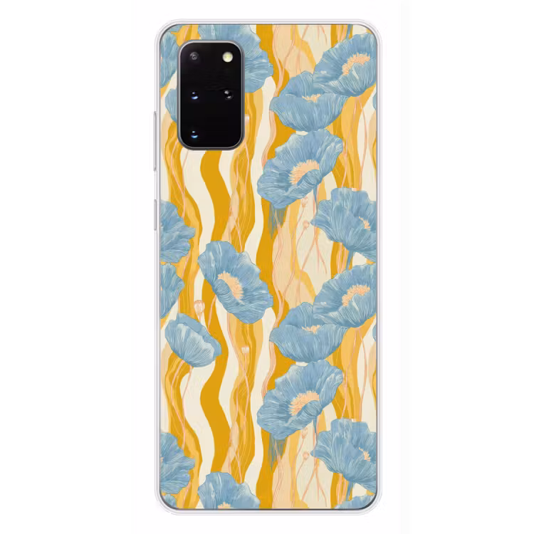 Telefoonhoesje - Papavers - Botanisch - Blauw — 4