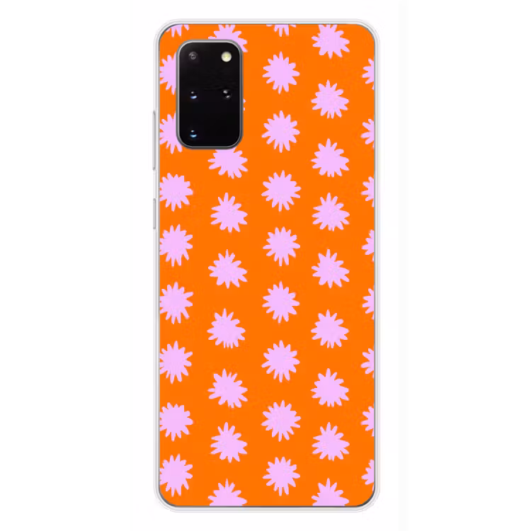 Telefoonhoesje - Retro - Bloemen - Oranje — 4