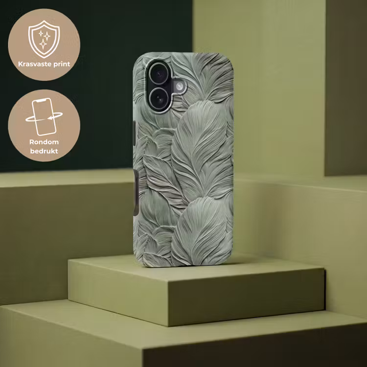 Telefoonhoesje Toughcase - Bladeren - Textuur - Groen — 7
