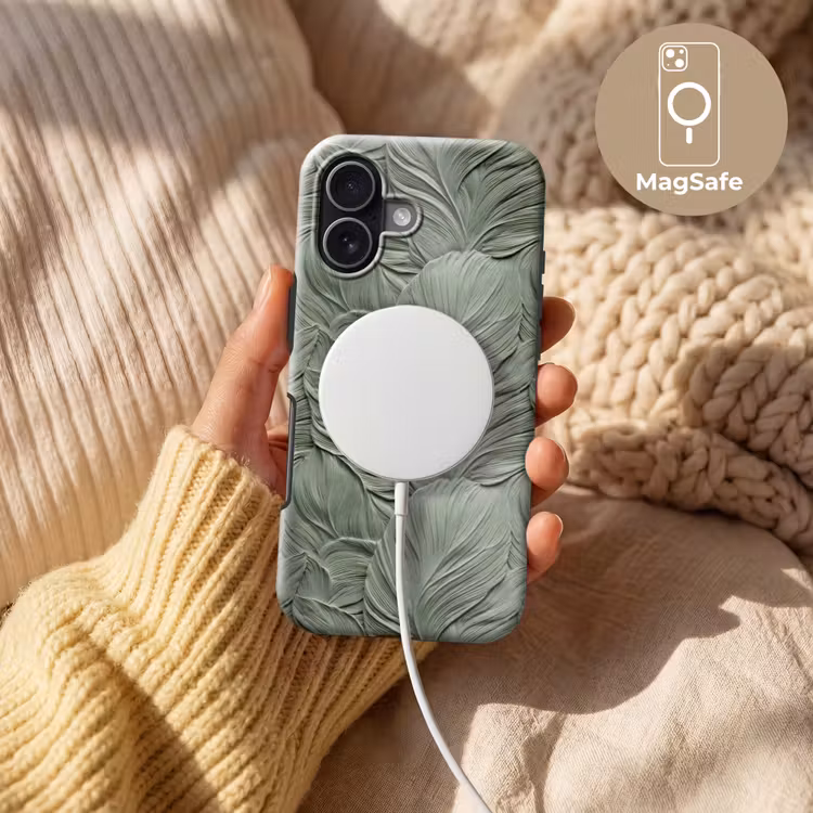 Telefoonhoesje Toughcase - Bladeren - Textuur - Groen — 8