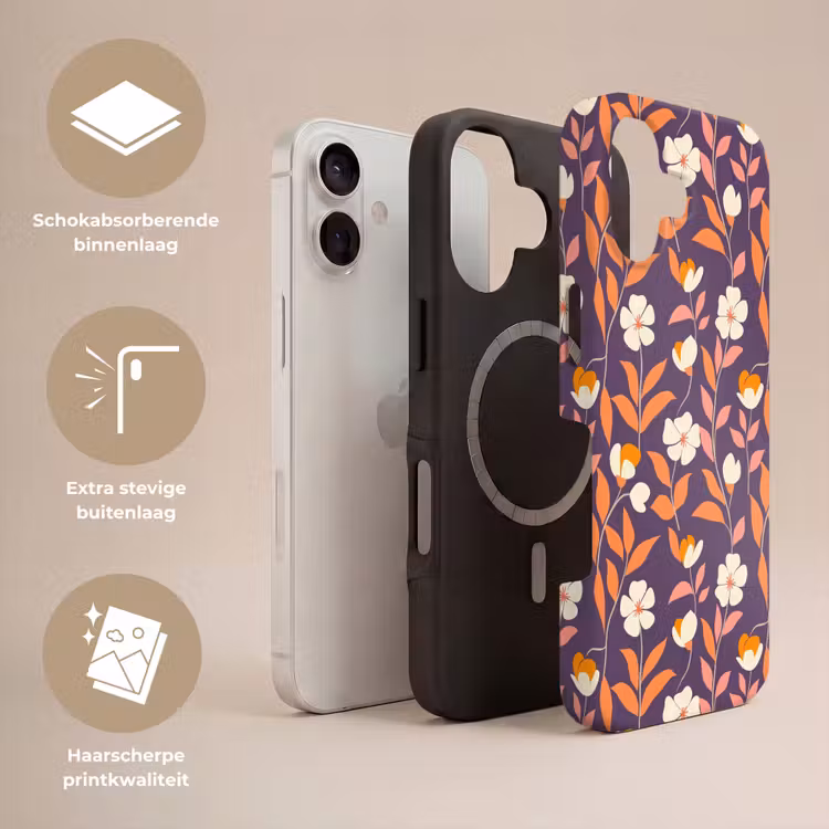 Telefoonhoesje Toughcase - Boho - Vintage - Paars — 3