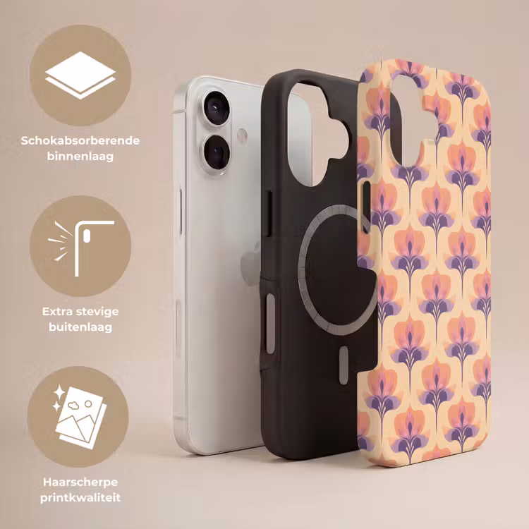 Telefoonhoesje Toughcase - Botanisch - Patroon - Pastel — 3