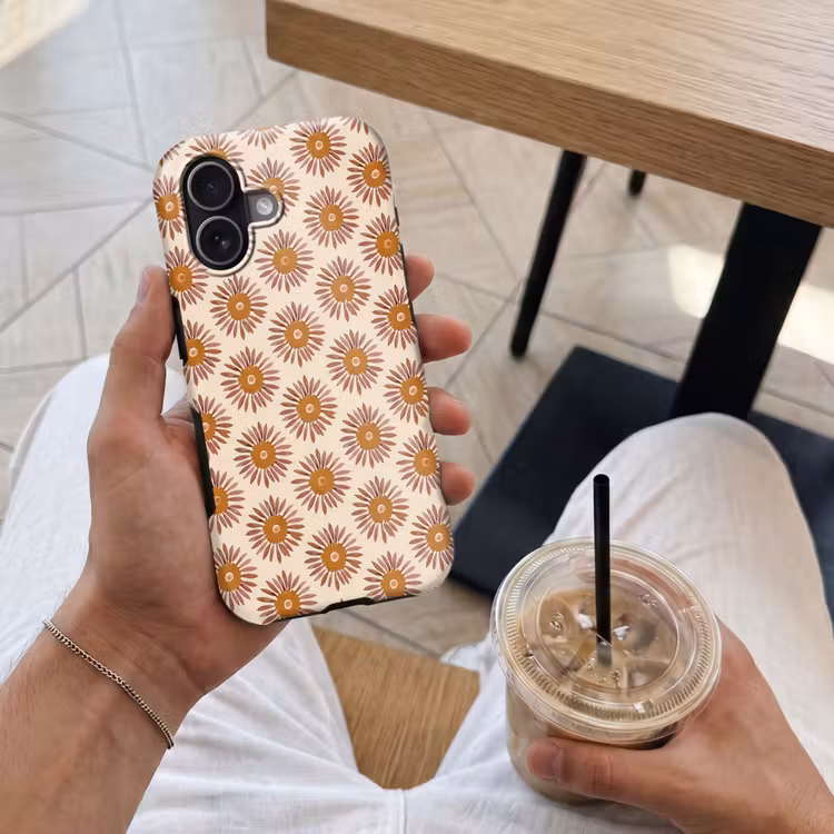Telefoonhoesje Toughcase - Patroon - Retro - Bruin — 4