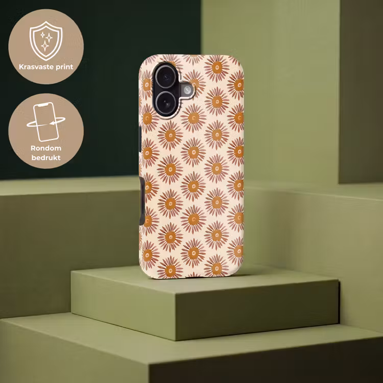Telefoonhoesje Toughcase - Patroon - Retro - Bruin — 7