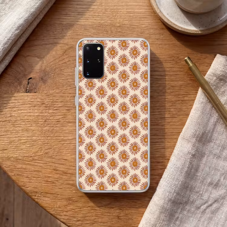 Telefoonhoesje - Patroon - Retro - Bruin — 2