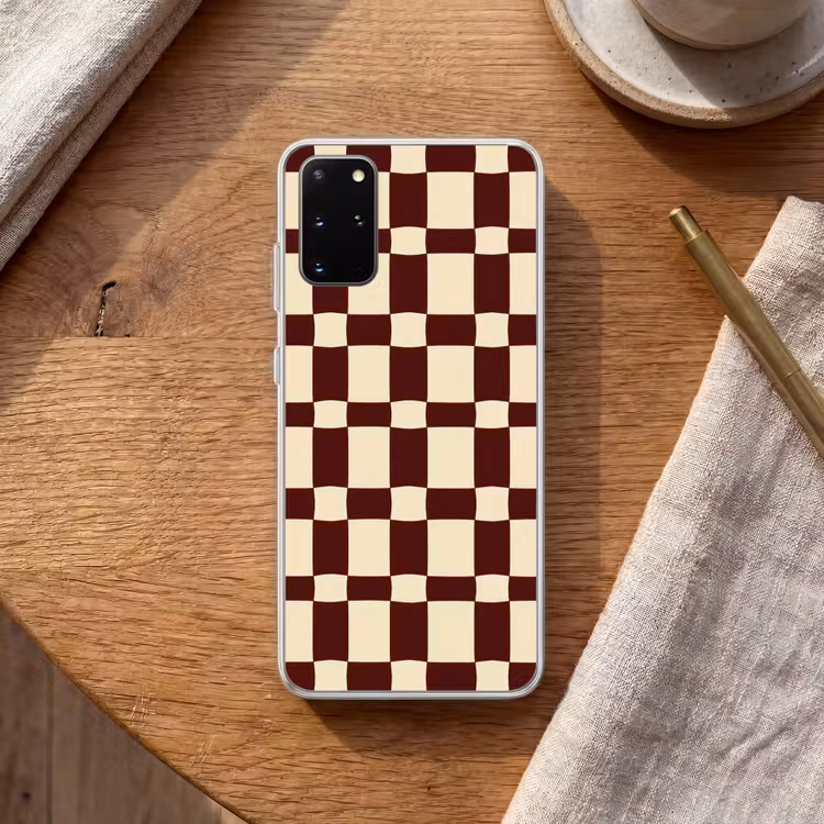 Telefoonhoesje - Retro - Patroon - Bruin — 2